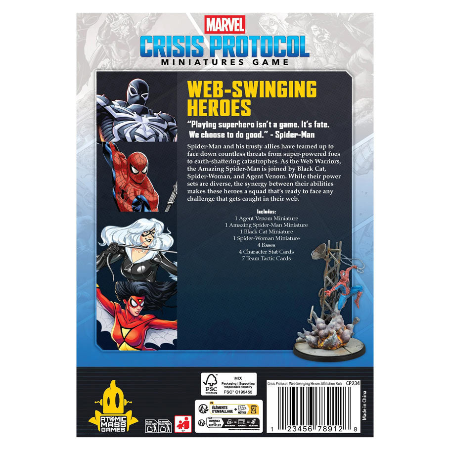 Marvel Crisis Protocol - Web-Swinging Heroes affiliation pack Miniatures Game