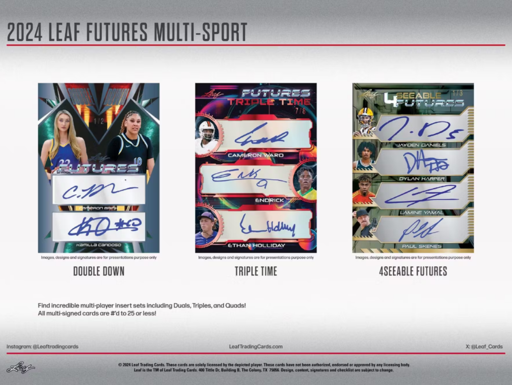 2024 Leaf Futures Multi Sport Blaster Box  ( Pre Order , 02/28/2025 Release Date )